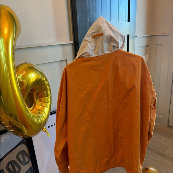 J. Crew Vibrant Orange anorak Jacket with White Lining - Picture 3 of 9